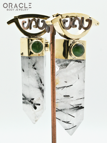 Zuul Weights with Tourmalated Quartz and Nephrite Jade Accents