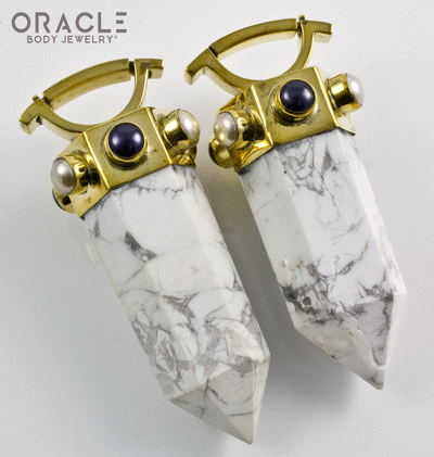 Zuul Weights with Howlite and Black and White Pearls
