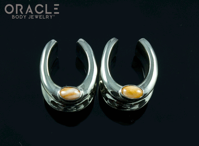 1/2" (12.5mm) White Brass Saddles with Spiny Oyster