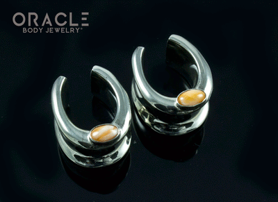 1/2" (12.5mm) White Brass Saddles with Spiny Oyster