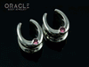 1/2" (12.5mm) White Brass Saddles with Pink Tourmalines