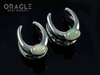 1/2" (12.5mm) White Brass Saddles with Ethiopian Opals