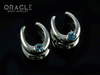 1/2" (12.5mm) White Brass Saddles with London Blue Topaz