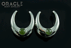 5/8" (16mm) White Brass Saddles with Nephrite Jade