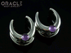 5/8" (16mm) White Brass Saddles with Amethyst
