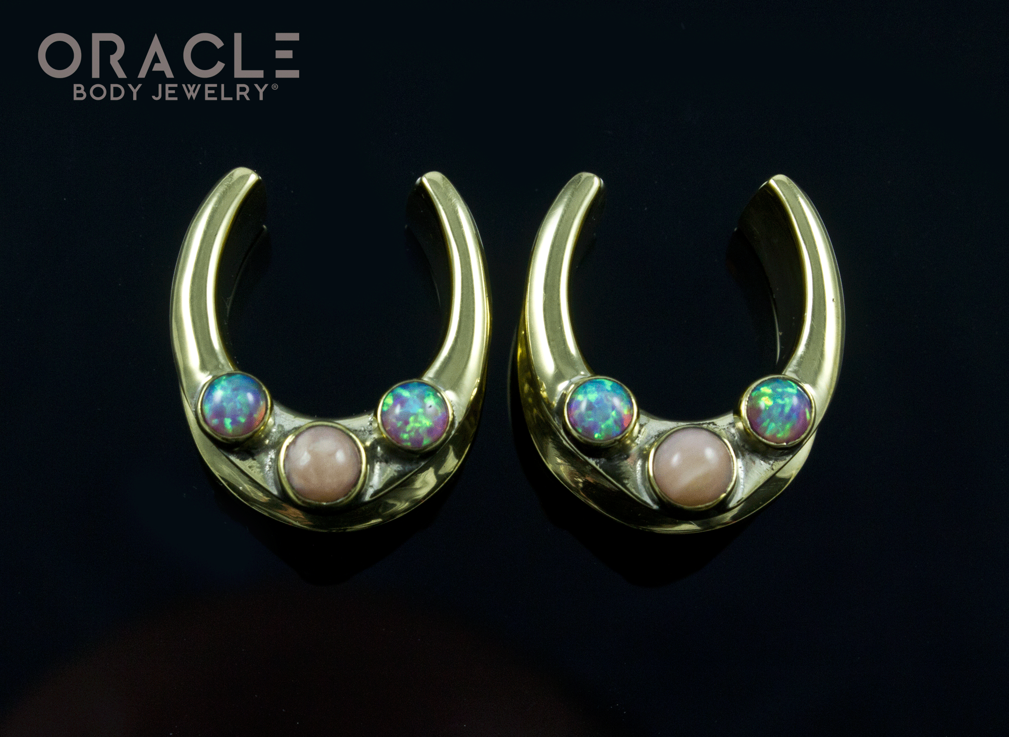 3/4" (19mm) Saddles with Pink Opal and Pink Synthetic Opals