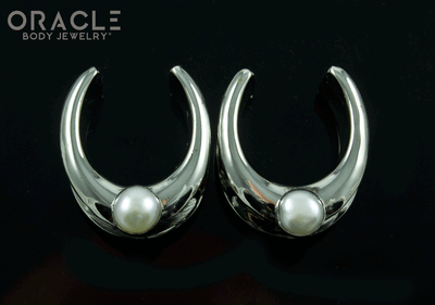 3/4" (19mm) White Brass Saddles with Pearls