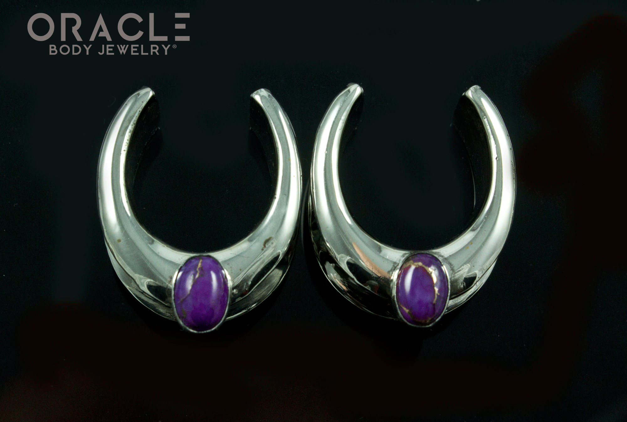3/4" (19mm) White Brass Saddles with Copper Purple Turquoise