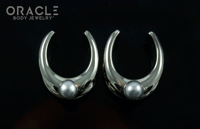 3/4" (19mm) White Brass Saddles with Pearls