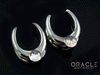 3/4" (19mm) White Brass Saddles with Moonstone