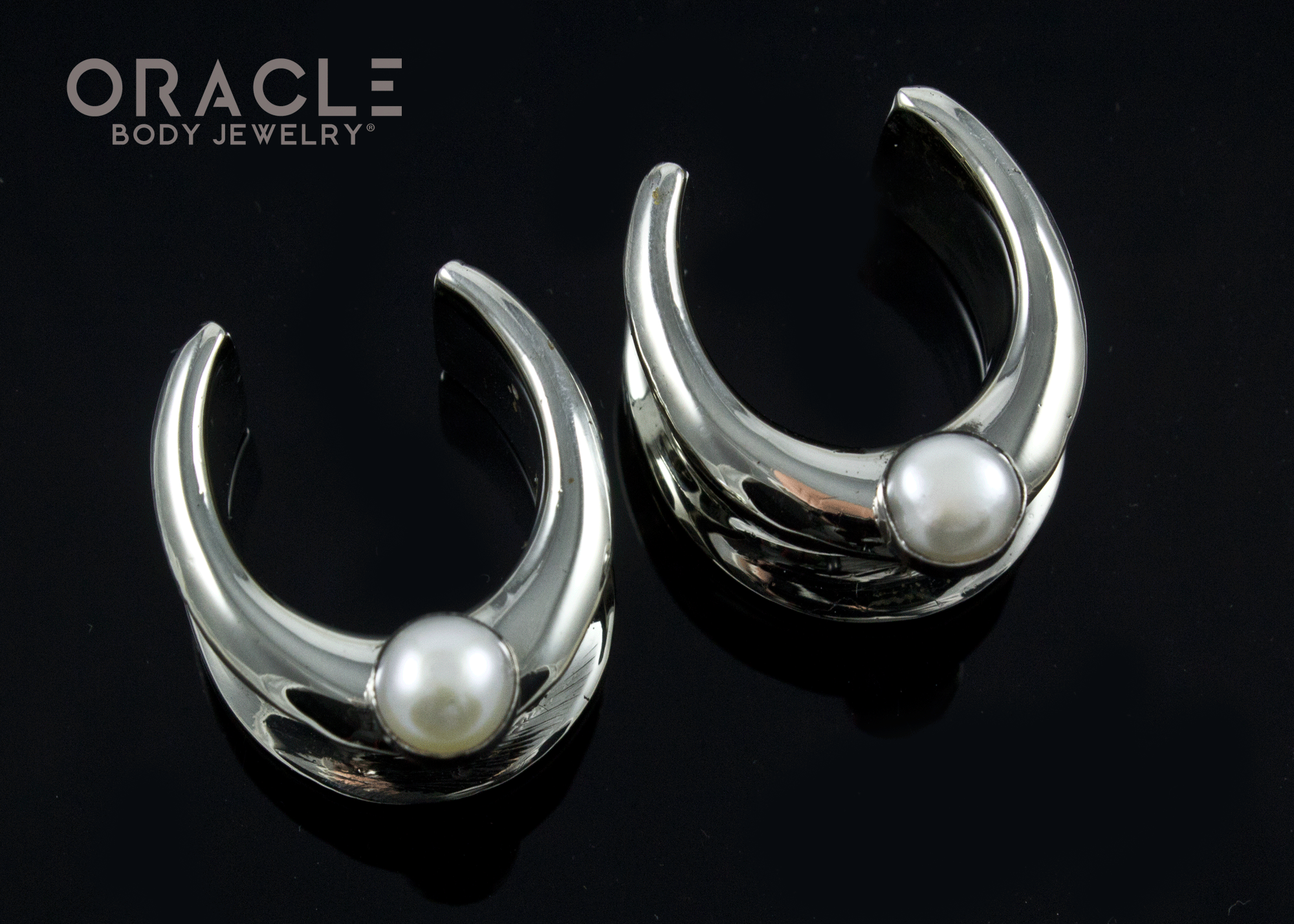 3/4" (19mm) White Brass Saddles with Pearls
