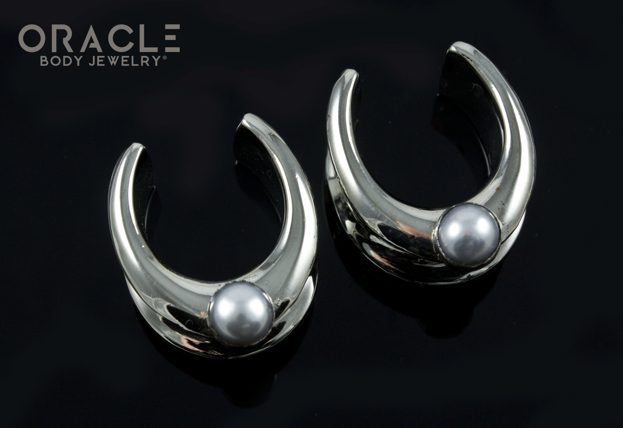 3/4" (19mm) White Brass Saddles with Pearls