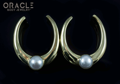 1-1/4" (32mm) Brass Saddles with Pearls