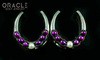 1-1/4" (32mm) White Brass Saddles with Purple and White Pearls