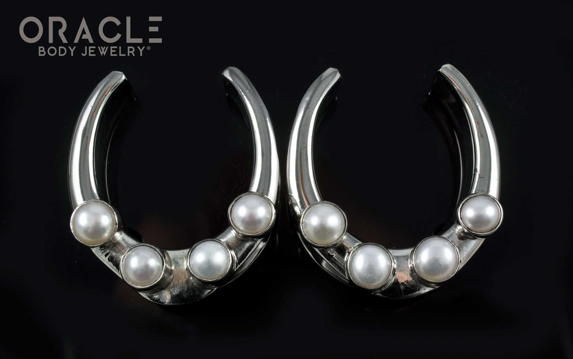 1-1/4" (32mm) White Brass Saddles with Pearls