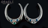 1-1/4" (32mm) White Brass Saddles with Tourmalines and London Blue Topaz