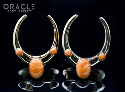 1-1/4" (32mm) Brass Saddles with Spiny Oyster