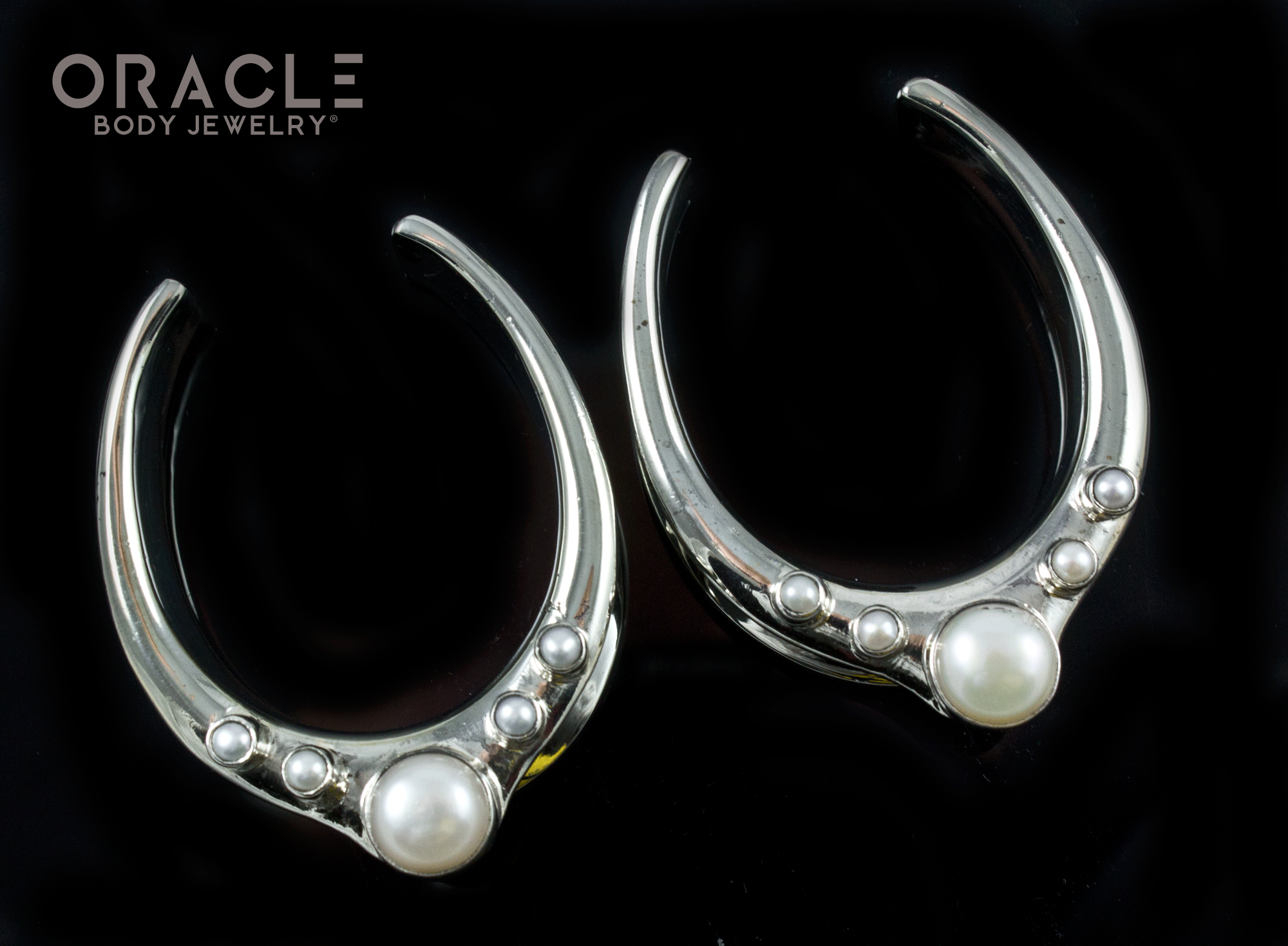 1-1/2" (38mm) White Brass Saddles with Pearls