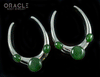 1-1/2" (38mm) White Brass Saddles with Nephrite Jade