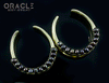 1-3/4" (44mm) Brass Saddles with Channel Set Black Pearls