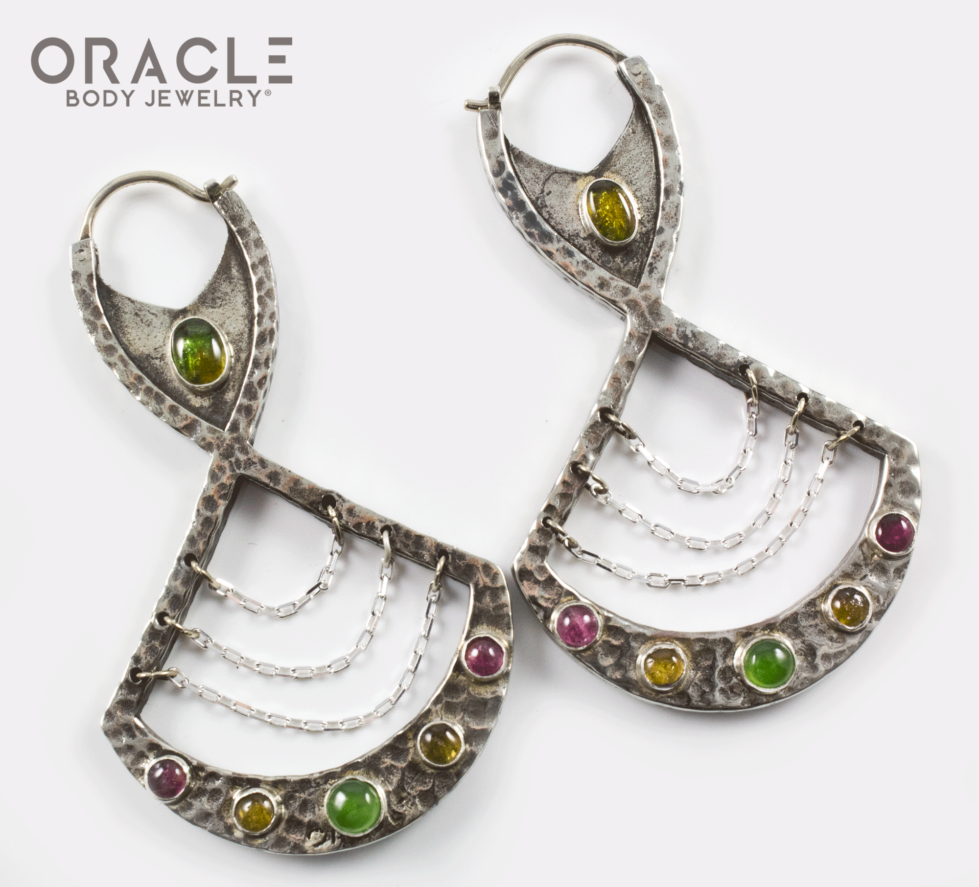 Dulcet with Multi Color Tourmalines and Nephrite Jade