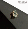 14k Yellow Gold Triple Crown Moss Agate and CZ Threadless End