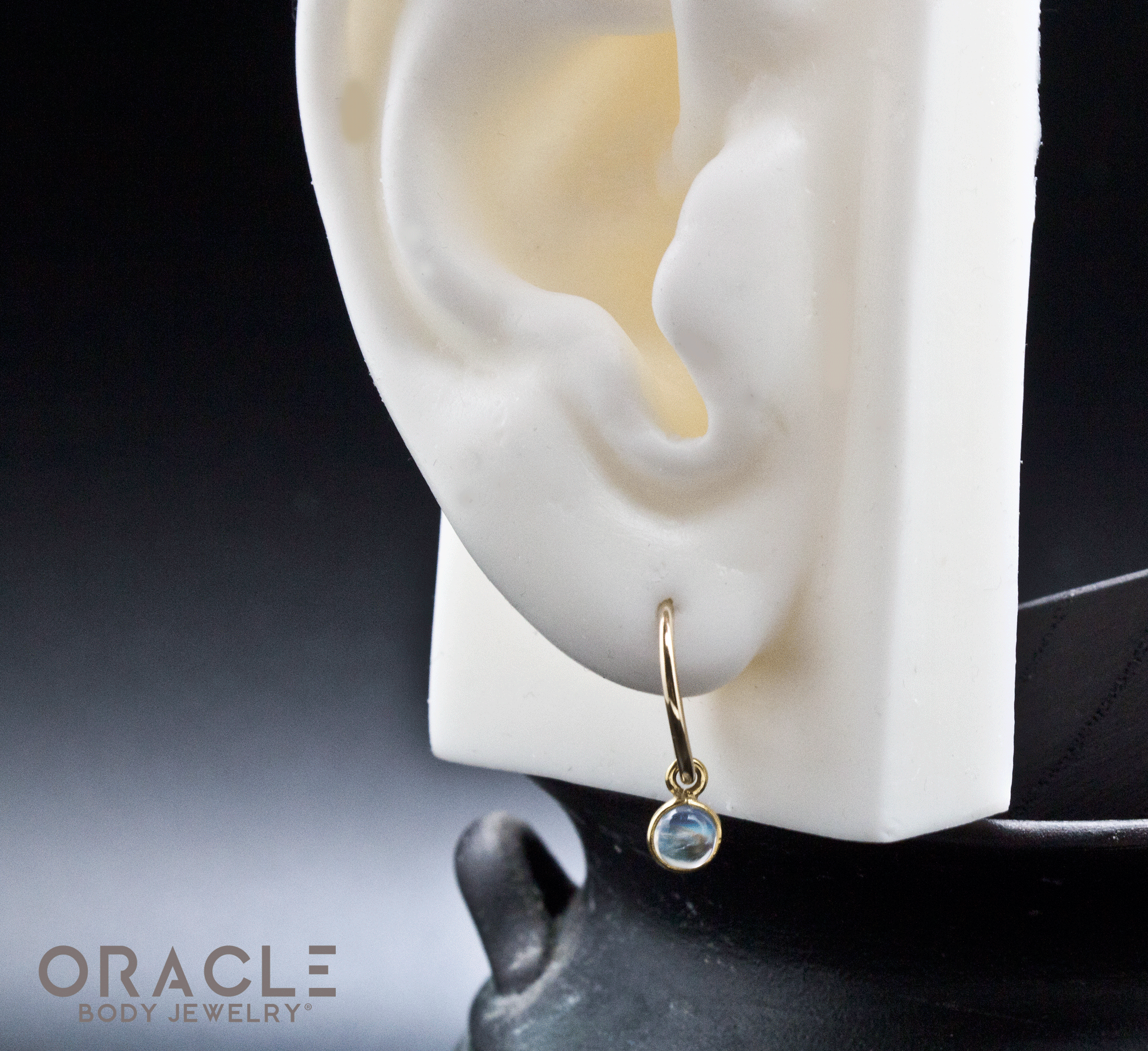 18k Yellow Gold Moonstone Charms