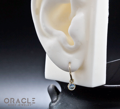 18k Yellow Gold Moonstone Charms