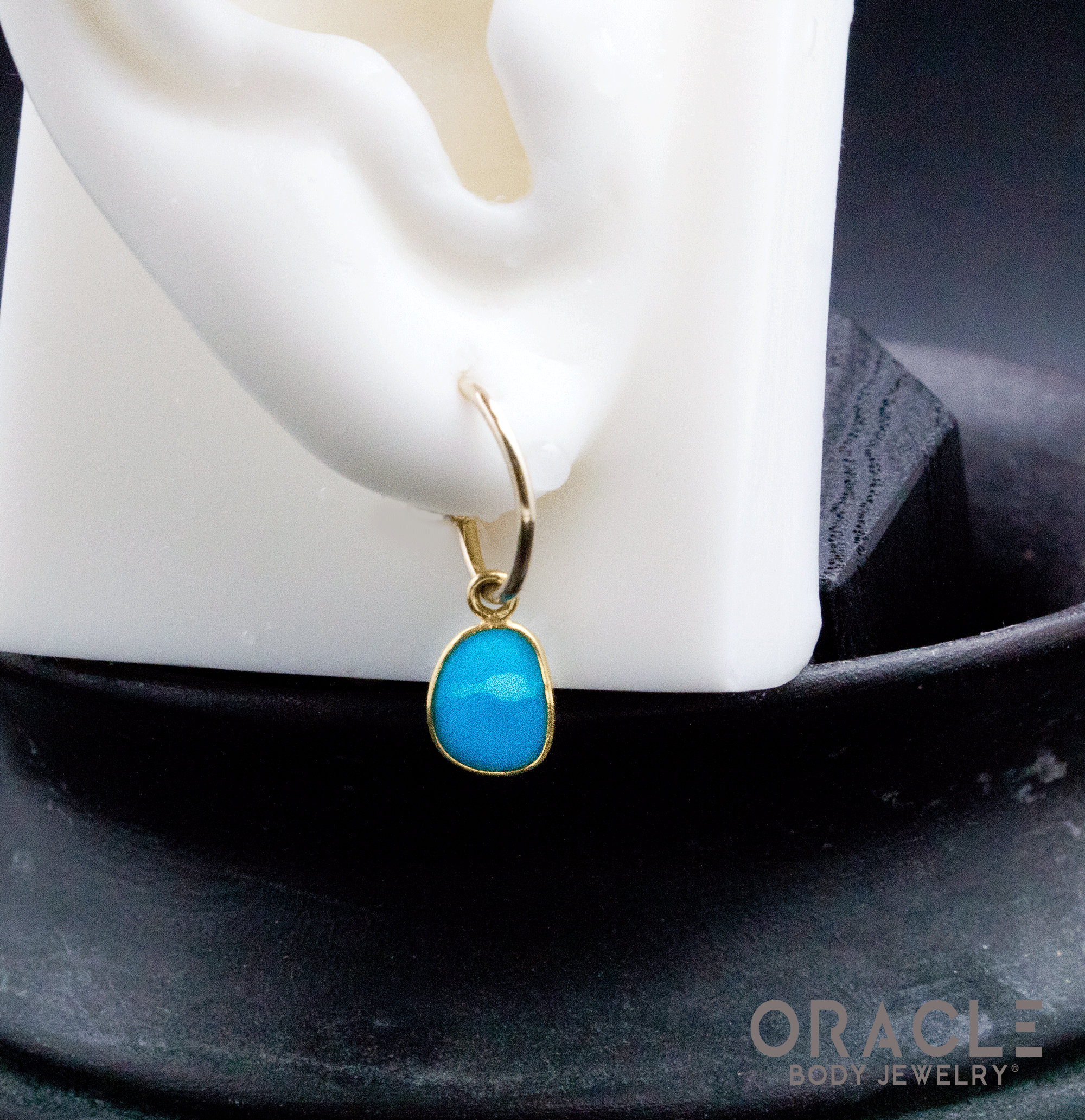 18k Yellow Gold Natural Turquoise Charms