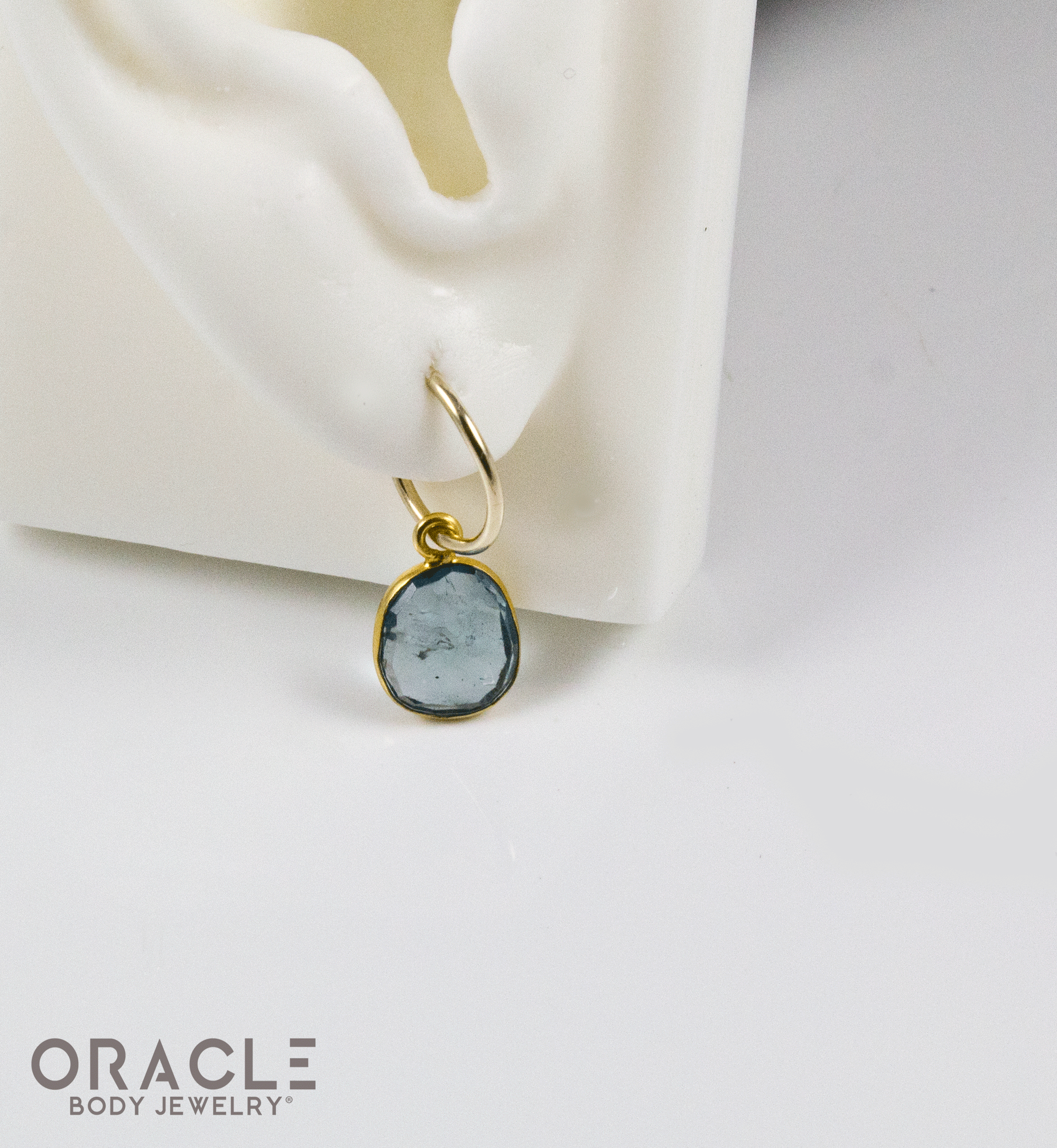 18k Yellow Gold London Blue Topaz Charms