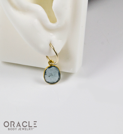 18k Yellow Gold London Blue Topaz Charms