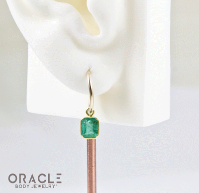 18k Yellow Gold Emerald Charms