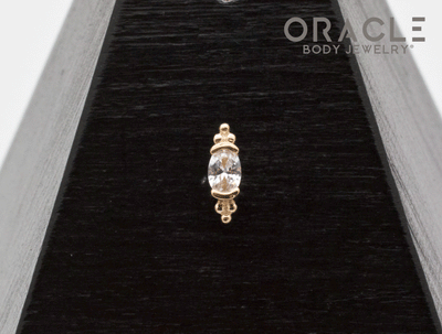 14k Demure CZ Threadless End