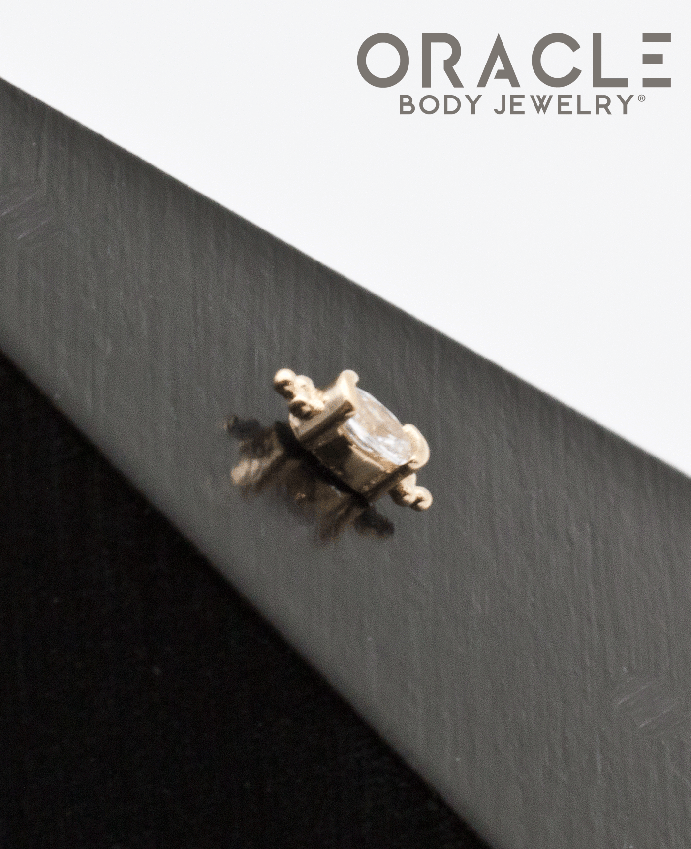 14k Demure CZ Threadless End