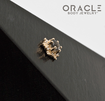 14k North Star Tourmalated Quartz and Diamonds Threadless End