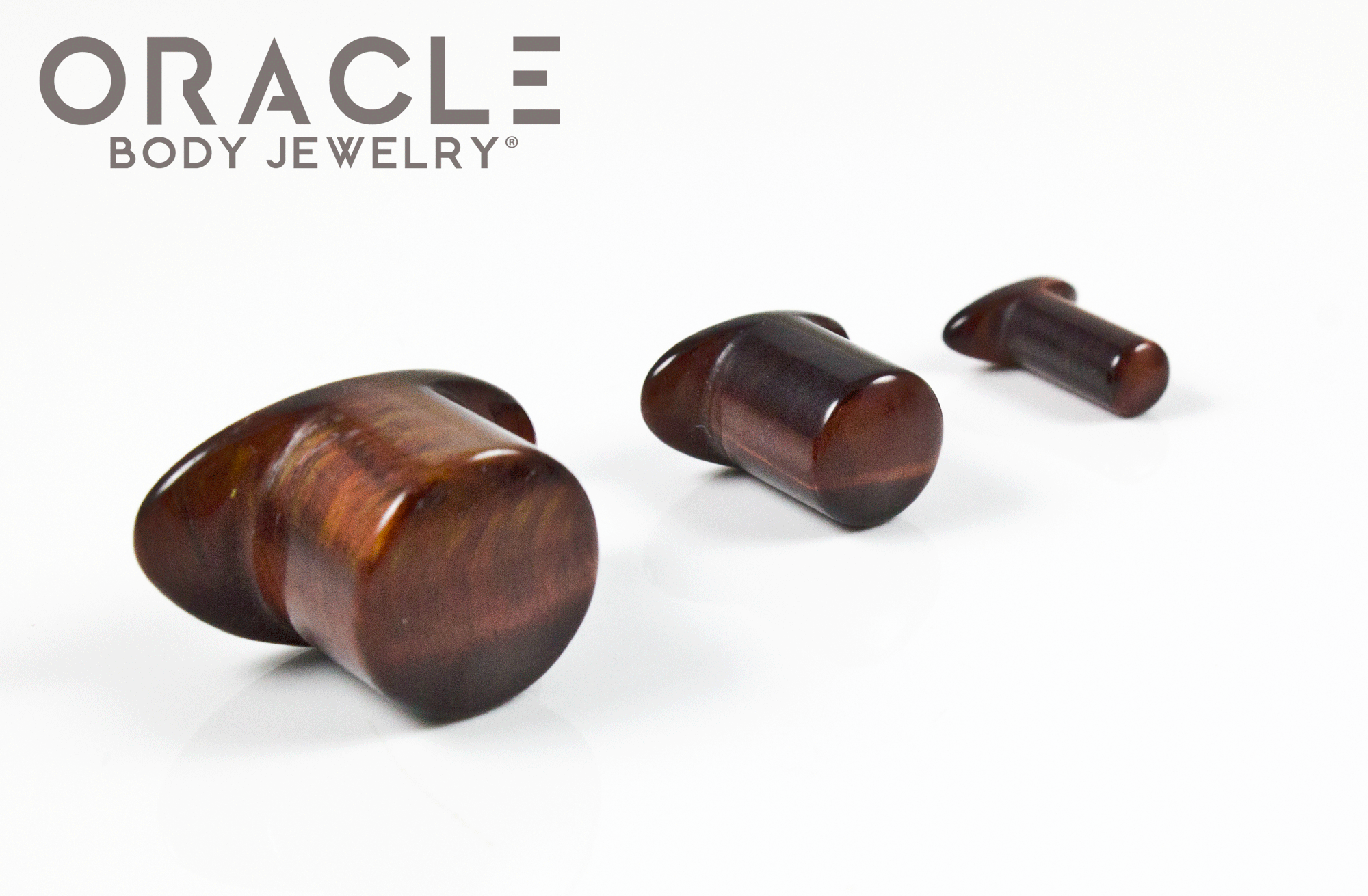 Red Tiger Eye Labrets 8g Through 1/2"