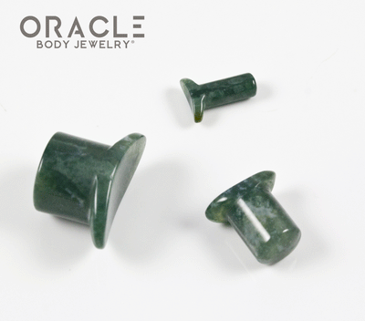 Moss Agate Labrets 8g Through 1/2"