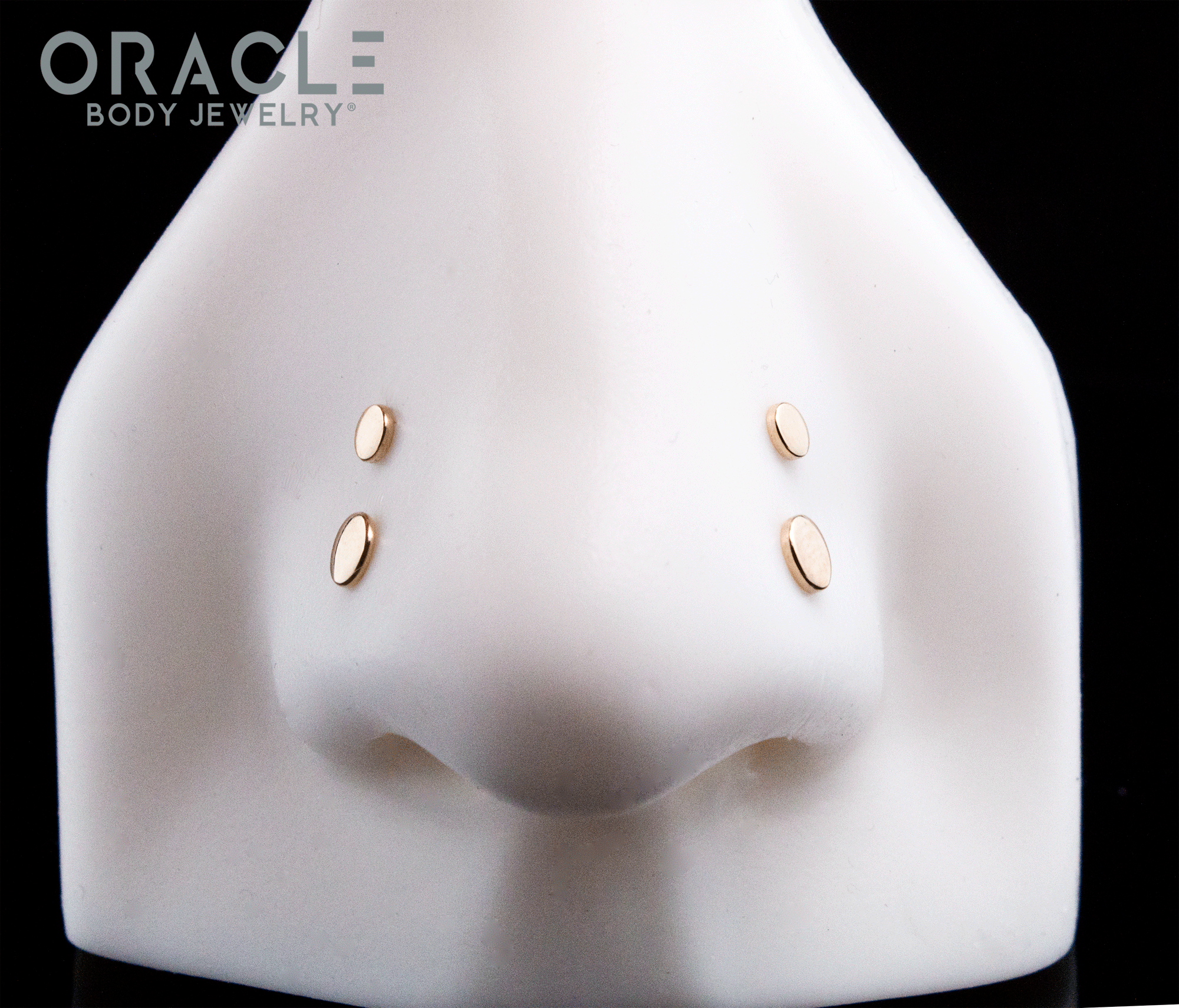 14k High Polish Disc Threadless End 4mm