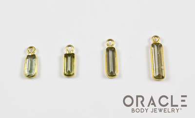 18k Yellow Gold Tourmaline Charms