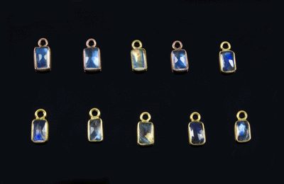 18k Rose Gold Moonstone Charms