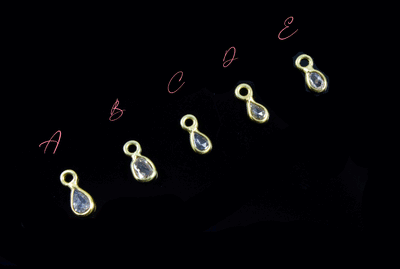 18k Yellow Gold Faceted Natural Diamond Charms