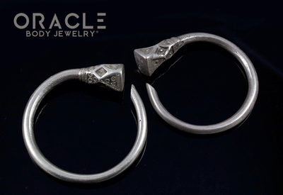 Old Tuareg Silver Earrings