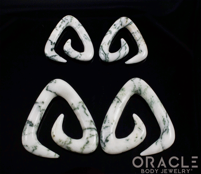 Green Tree Agate Trinity Stone Spirals
