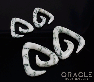 Green Tree Agate Trinity Stone Spirals