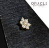 14k Floral Diamond Cluster Threadless End