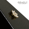 14k Floral Diamond Cluster Threadless End