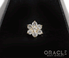14k Floral Diamond Cluster Threadless End