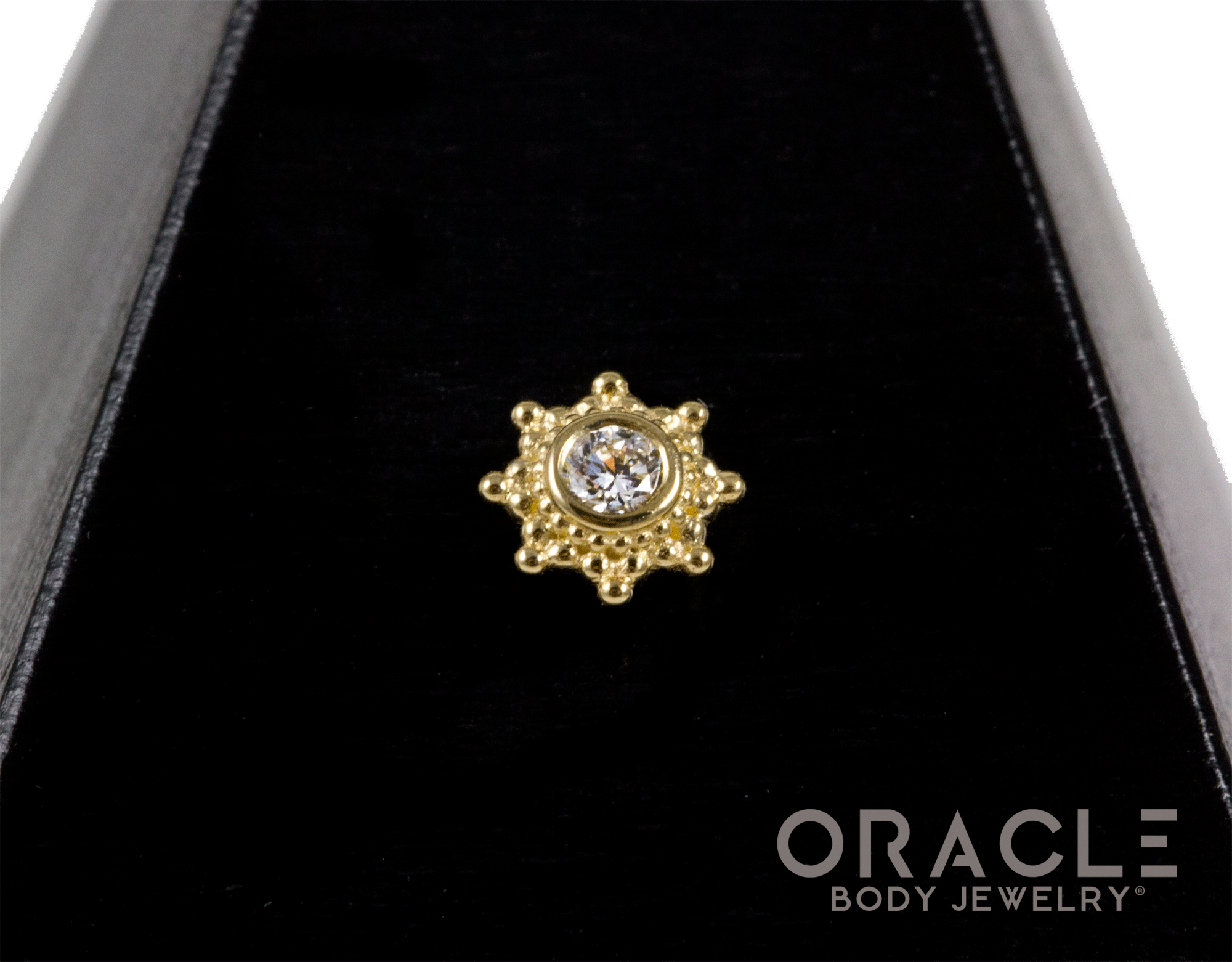 14k Nova with Diamond Threadless End