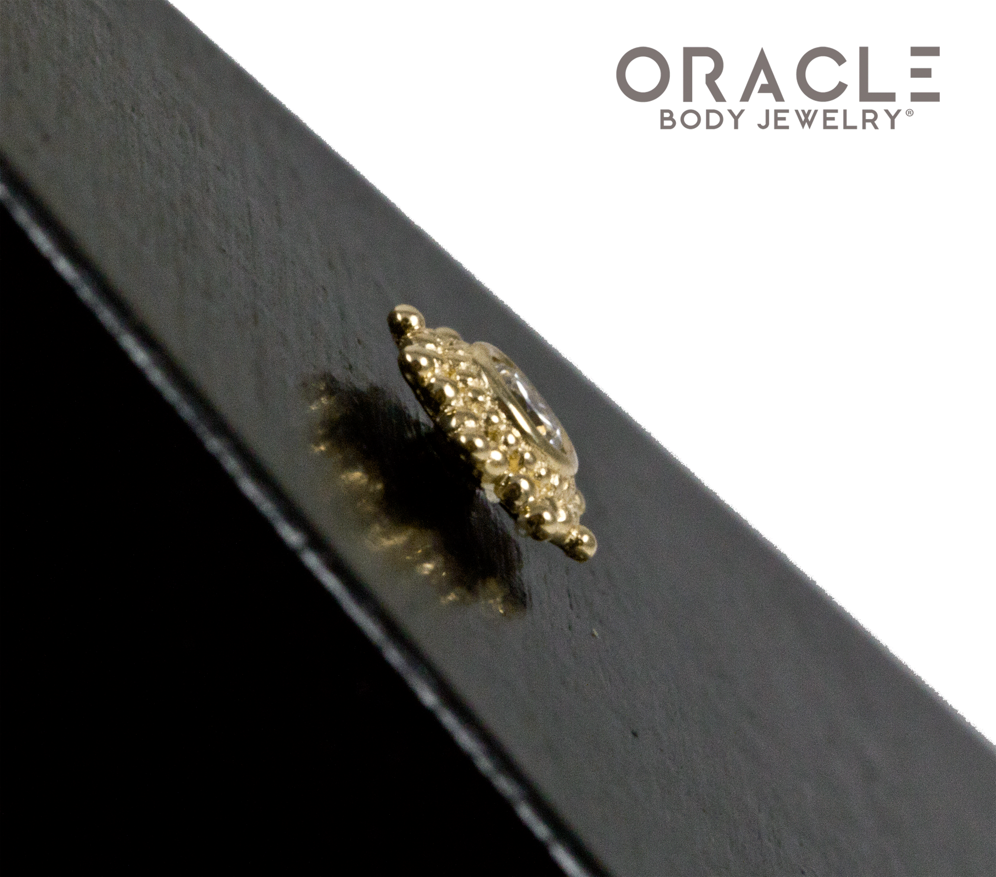 14k Nova with Diamond Threadless End