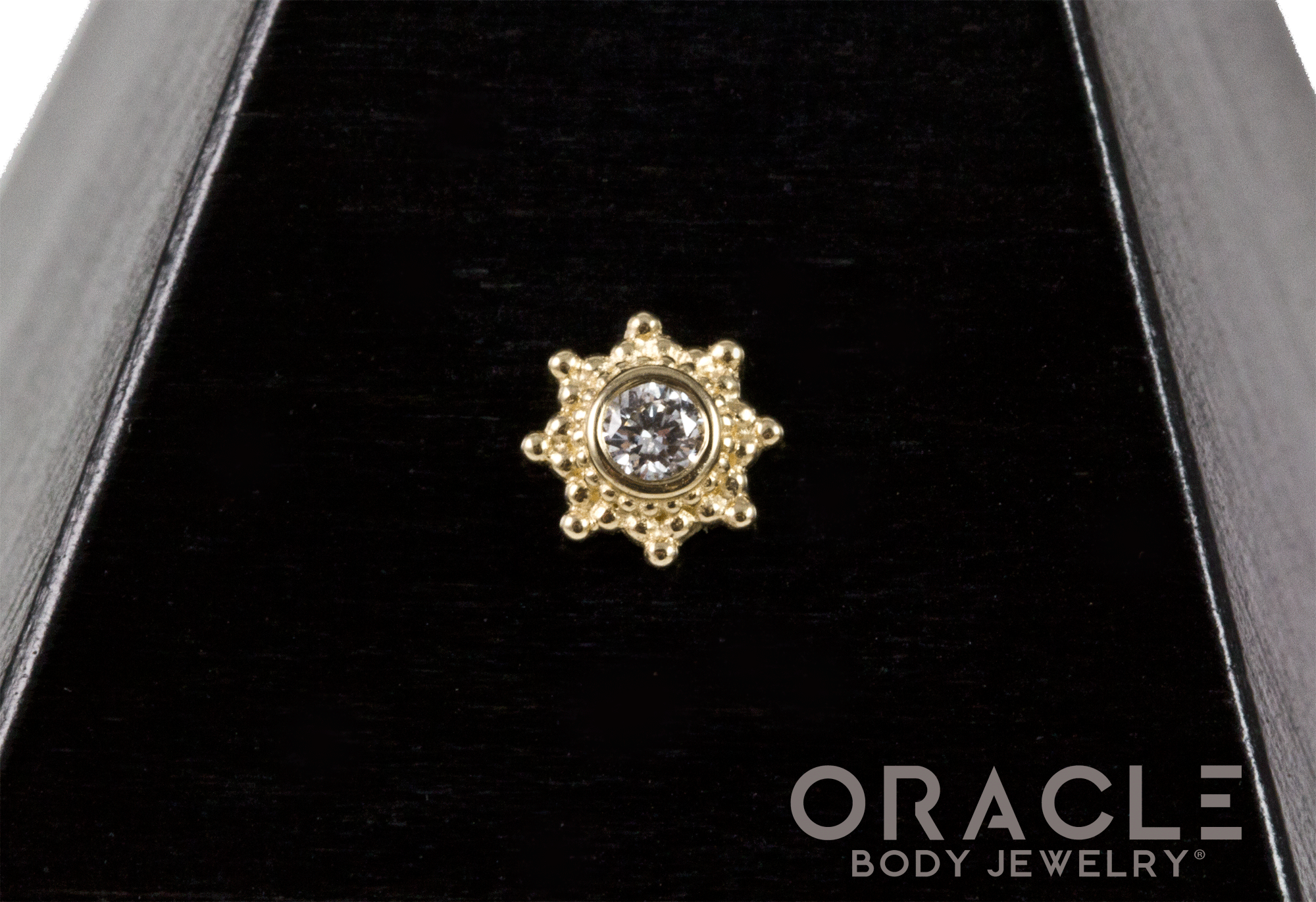 14k Nova with Diamond Threadless End